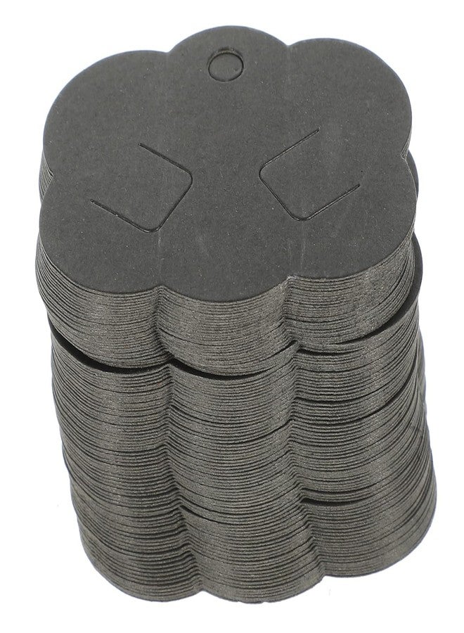 Zenomia Black Hair Clip Display Cards Kraft Paper Hair Bow Holder DIY Bow Hair Pin Packaging Card for Barrettes Accessories Display and Organizing 50pcs(3.5x2.8inch) - Image 1